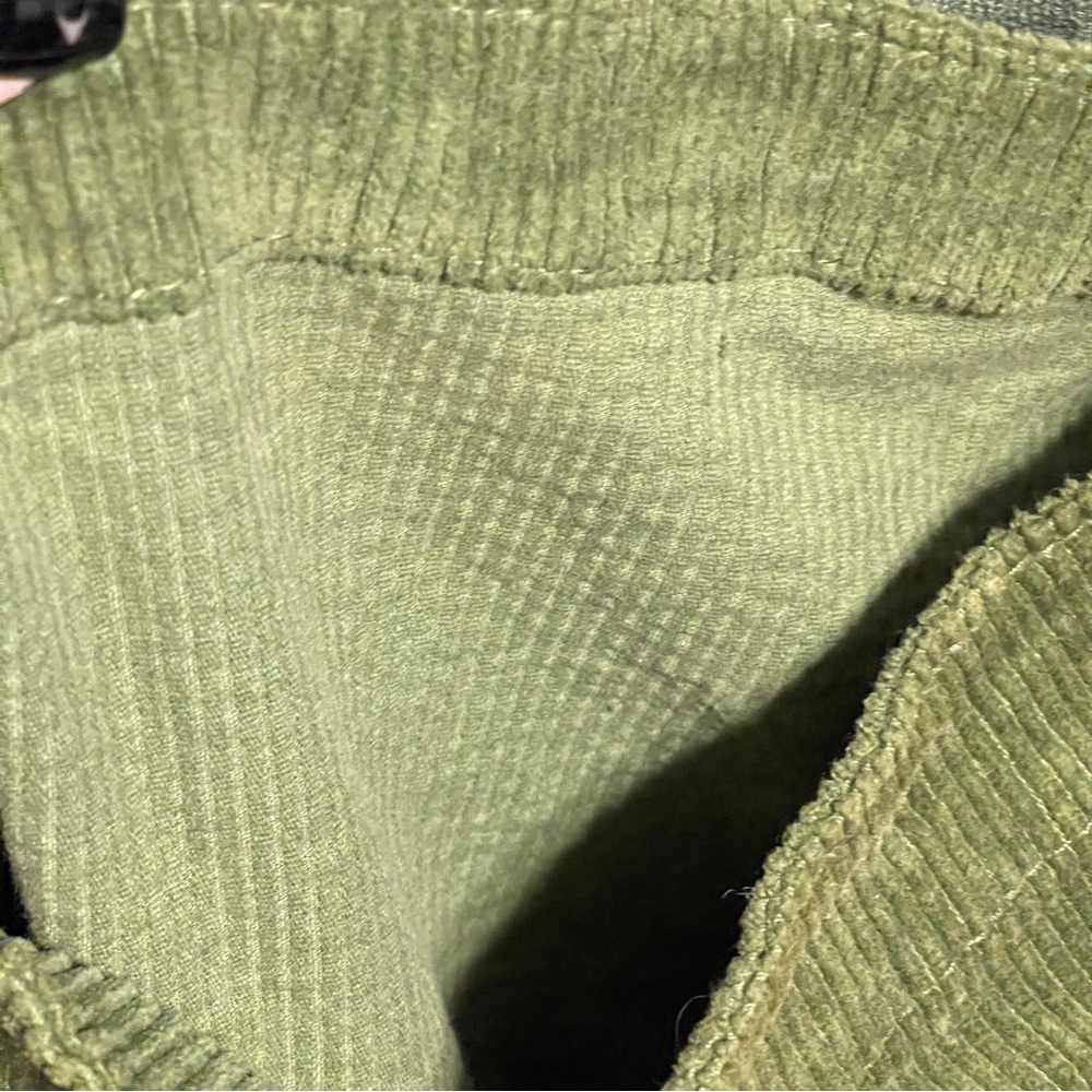 Unbranded Green Corduroy Tote Bag Purse 17x25 Shoulder Strap Boho Grunge Hippie - Picture 9 of 11